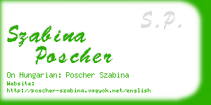 szabina poscher business card